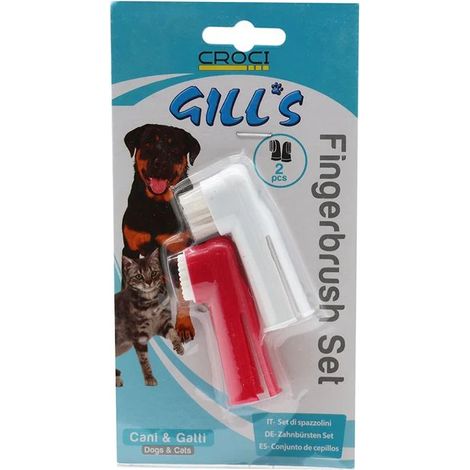 Set 12 pezzi Gill'S Spazzolino Da Dito per cani e gatti (1/2)