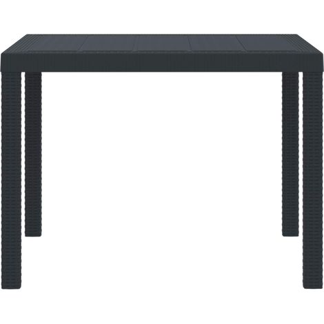 Gartentisch Anthrazit 100 x 100 x 73 cm Poly-Rattan