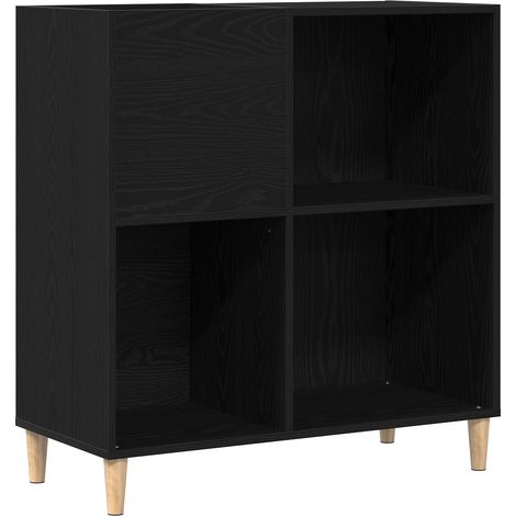 Meuble à vinyles Chêne noir 84,5 x 38 x 89 cm Bois d'ingénierie (1/5)
