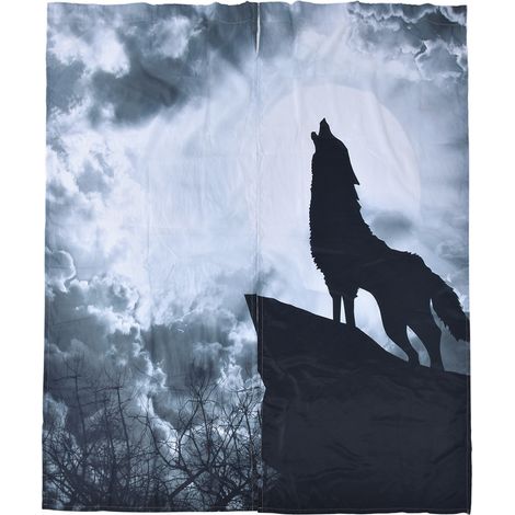 Rideau Occultant Noir Impression Numérique 150x166cm pour Chambre et Salon (1/5)