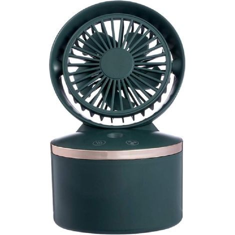 1 ventilatore nebulizzatore ricaricabile tramite USB, 3 velocità, batteria da 2000 mAh, portatile per casa e ufficio (1/5)