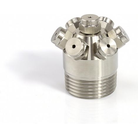 Tête de Buse en Acier Inoxydable 304, 1 Pouce Filetage Extérieur Diamètre De Trou 2,0 Mm, Type Multi-têtes, 7 Trous, Filetage Extérieur 1 Pouce, Diamètre De Trou 2,0 Mm (1/5)