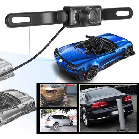 Caméra de recul voiture infrarouge HD imperméable IP67 pour plaque d'immatriculation PAL (1/5)