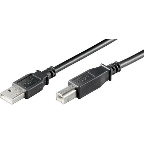 Cable USB 2.0 A A USB B 1mts NEGRO (1/2)