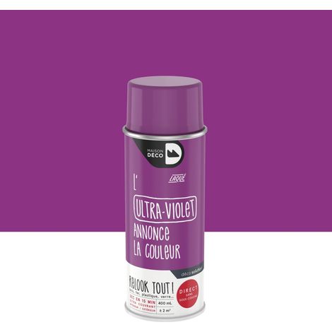 Bombe de peinture Relook tout MAISON DECO ultra-violet brillant 400 ml