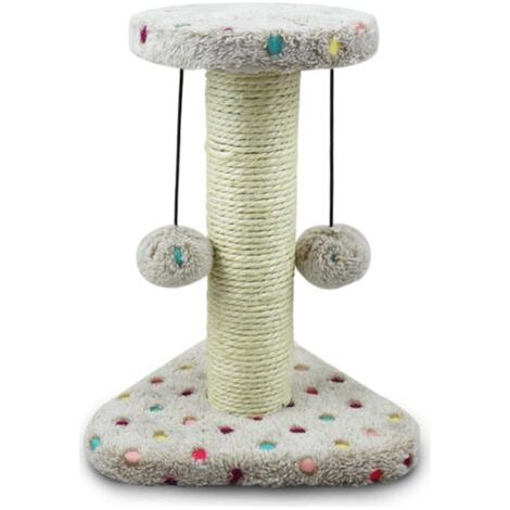 FENOPLASTICAPoteau à gratter en sisal pour petits chats, tour d'escalade pour chatons, poteau à gratter, arbre à grimper, tour de jeu avec jouet suspendu pour chats, marron, 22 x 20 x 28 cm. (1/5)