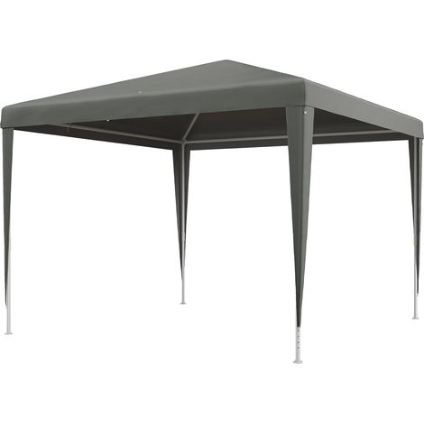 Outsunny Gazebo 3x3m Pieghevole e Portatile con Copertura Anti UV Grigio