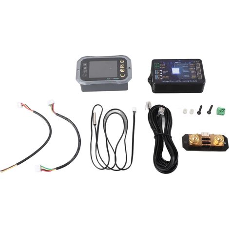 Moniteur de Batterie 100A avec Shunt, Écran Couleur pour Camping-Car, Voltmètre Ampèremètre, Mesure Tension Courant Puissance Capacité (1/5)