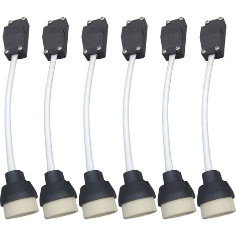 Douille GU10 - Support Céramique pour Ampoules LED Halogène - Connecteurs à Fil Spirale - 220-240 V - Longueur de Câble 20 cm - Lot de 1
