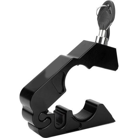 Motorrad CNC Universal Bremsstopp-Diebstahlsicherungs-Lenkergriff-Verriegelungshebel aus Aluminiumlegierung (Schwarz) (1/5)