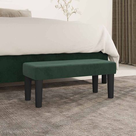 Bench Dark green 70 x 30 x 30 cm Velvet vidaXL