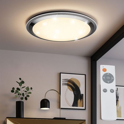 Plafoniera Led Soffitto Tonda Bianca Cielo Stellato Dimmer Miko GD Trio (1/5)
