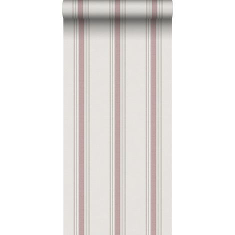 papier peint à rayures rouge et gris - Sanders & Sanders (1/4)