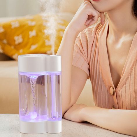 Humidificateur d'air portable Cotonie, brumisateur frais pour bureau, chambre, plantes, fonction veilleuse, mini humidificateur de table pour maison, 200ml (1/5)