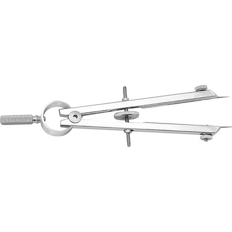 Compas à Ressort en Métal Argenté pour Dessin Précis et Facile à Ajuster, Outil Polyvalent pour Travaux de Dessin et Conception Artistique (1/5)