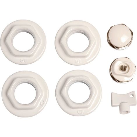 Raccord radiateur universel 1'' – Réduction M 1' (26x34) – F 1/2' (15x21) – Avec accessoires et joints – Sélection Cazabox