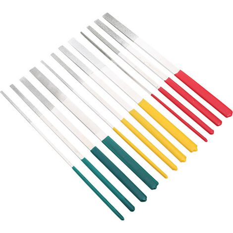 Juego de 12 limas y escofinas de diamante diferentes (2 mm/4 mm/6 mm/8 mm) (1/5)