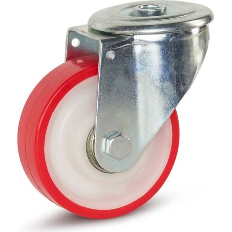 Roulette pivotante - MESO - PU - Trou central - 125mm - 270kg