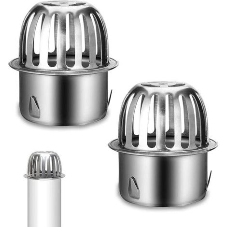 Filtre de Gouttière Lot de 2 Grille Protection Acier Inoxydable Anti Feuilles (1/4)