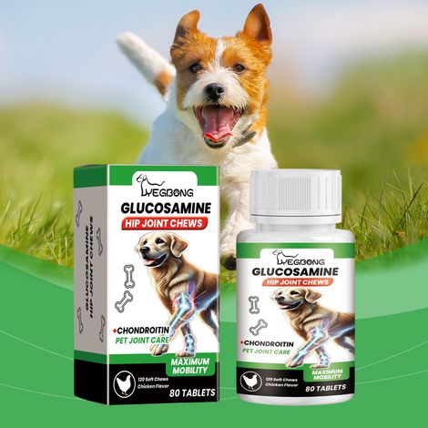Comprimés pour le soutien articulaire des chiens, apportant énergie et compléments nutritionnels grâce à une formule équilibrée spécialement conçue pour les animaux de compagnie – 80 comprimés (1/5)