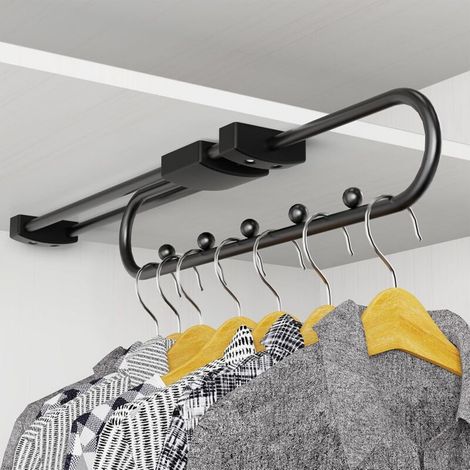 Tringle Coulissante Penderie 30 cm,Porte Cintre Coulissant,éConomise de l'espace de Stockage,Adapté pour Organiser Les VêTements et Les Pantalons dans Les Placards et Les Zones de Rangement