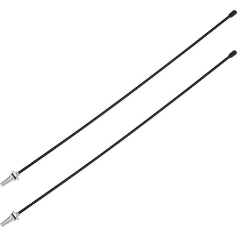 Lot de 2 Tubes d'antenne RC avec Capuchon Support d'antenne Universel Argenté pour Voiture RC Quadcopter FPV Drone RC Boat Aircraft 320 Mm de Long (1/5)