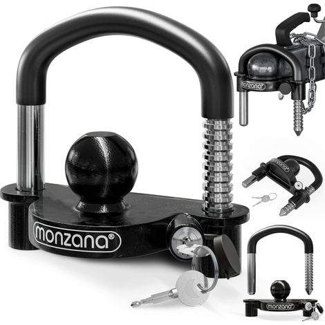 Antivol pour remorque et caravane, tête d'attelage 50 mm, cadenas avec 2 clés incluses (1/5)