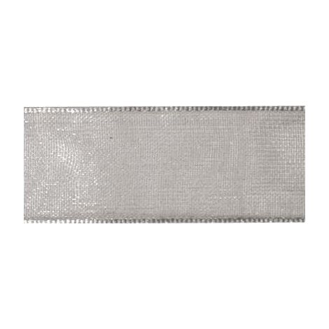 RAYHER - NASTRO DI RASO ORGANZA - COLORE ARGENTO 7MMx10MT