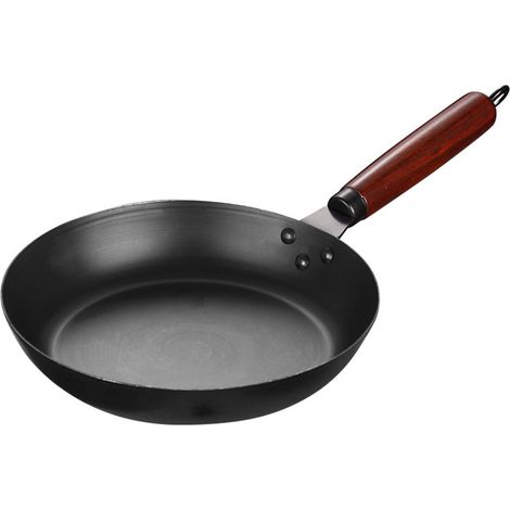Padella in ghisa con distribuzione uniforme del calore, dotata di un manico versatile e confortevole per cucinare tutti i giorni a casa. (1/5)