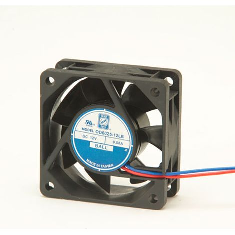 Ventilateur axial RS PRO 12 V c.c., 40.8m³/h, 60 x 60 x 25mm, 2.8W ( Prix pour 1 )