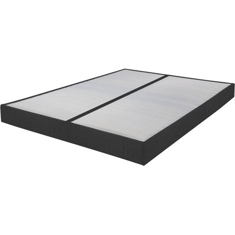 Sommier tapissier Omega Anthracite 3 2x80x200 Lattes bois - H.15 cm - Made in France (1/4)