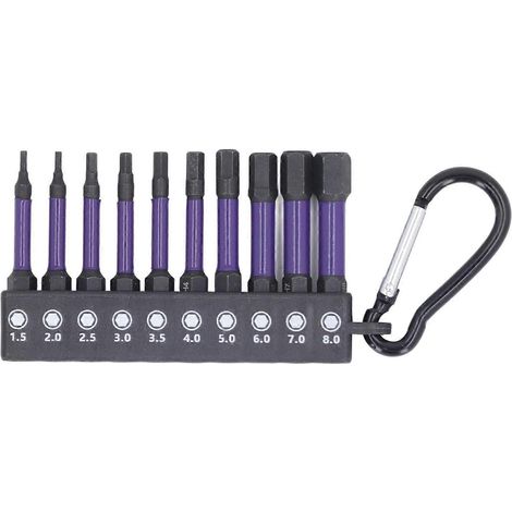 10-teiliges Schraubendreher-Bit-Set, stark magnetisch, hohes Drehmoment, rutschfest, 6,35 mm Sechskantschaft, 5 Stück