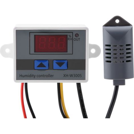 Digitales Hygrometer und Schaltregler XH-W3005 mit Feuchtigkeitssensor, 0–99 % relative Luftfeuchtigkeit, 220 V (1/3)