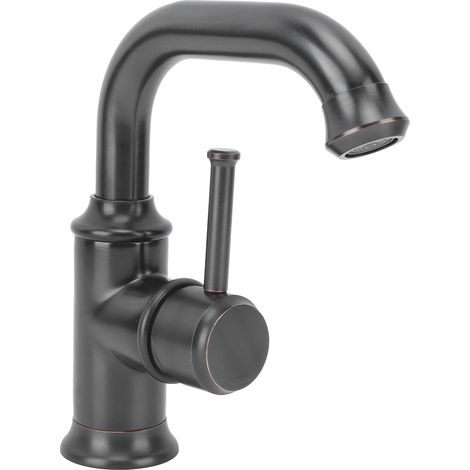 Robinet G1/2 Vintage Style Antique Européen Robinet en Laiton Complet Noir pour Vasque de Salle de Bain Lavabo