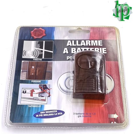 ALLARME SONORO MARRONE 130 DB A BATTERIA PER FINESTRE E PORTE