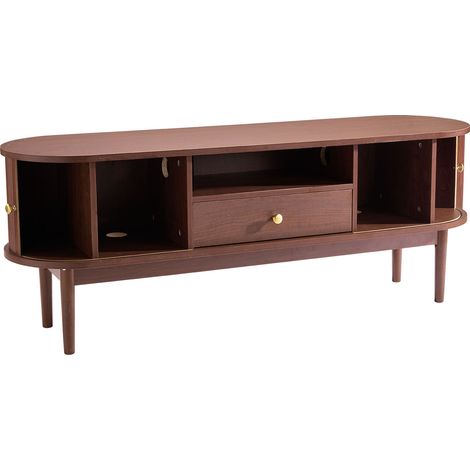 VEVOR Armadietto per Televisore con Ripiani 1473 x 401 x 551 mm, Capacita di Carico 158,76 kg, Mobiletto TV per Salotto con Ripiani Aperti e Anta Avvolgibile, per Soggiorno, Camera da Letto (1/5)