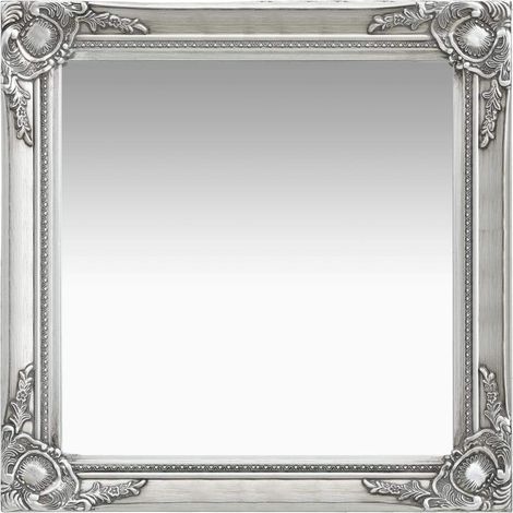 Espejo de pared estilo barroco negro 60x60 cm vidaXL