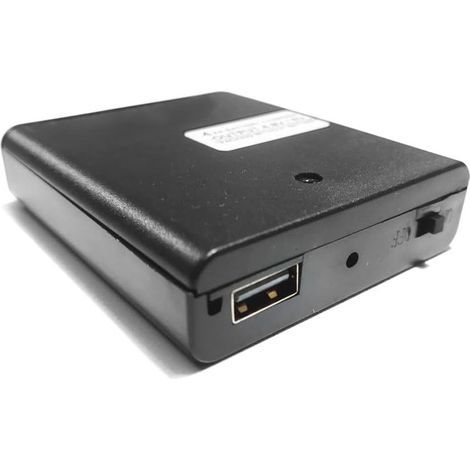 Presa USB Custodia, 4 Batterie AA, Scarico il Caricatore delle Batterie 4AA, Batteria di Emergenza, Uscita 4.8 Volt / 6 Volt con on Off (USB Femmina Cavo di Estensione) (1/5)