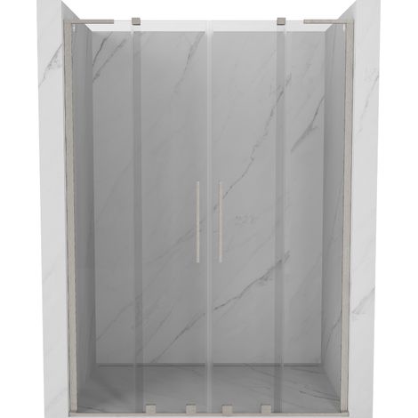 Mexen Velar L Duo porte de douche coulissante 160 cm, transparent, nickel brossé - 871-160-003-02-97 (1/5)