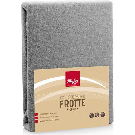 Drap-housse éponge gris 180 x 200 cm