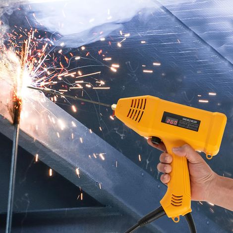 3000w Handheld Welder 220V portable Welder portable pistolet à souder numérique portable Welder convient pour la fabrication de machines métal usinage réparation automobile et ainsi de suite (orange)