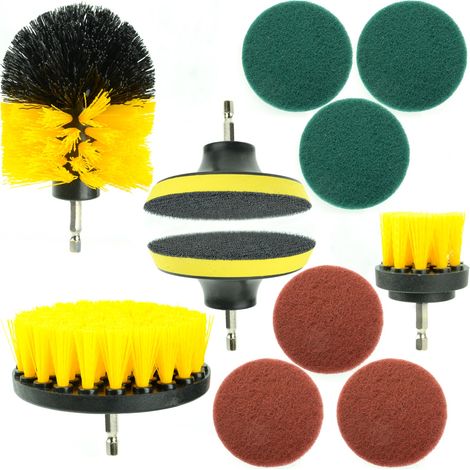 Set di tamponi e spugne per la pulizia per trapano da 1/4".