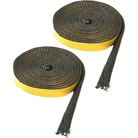Joint d'étanchéité pour poêles à bois ruban gris corde en fibre de verre haute densité - 3 mm x 15 mm x 15 m (1/4)