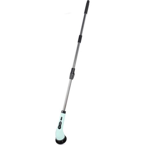 Épurateur à Rotation sans Fil, épurateur à Rotation électrique, Longueur Réglable, étanche, 9 Têtes de Brosse Remplaçables, Brosse de Nettoyage sans Fil à Main pour Fenêtre de (1/5)