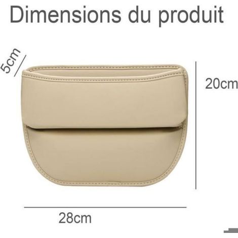 Organisateur Voiture - 28 x 20 x 5 cm - Pour Siège Avant Arrière Intérieur Voiture - Noir - 1 Pièce (1/4)