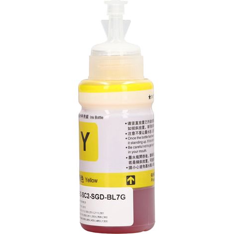 Bouteilles d'encre de rechange pour imprimantes 672, L360, L380, L351, L1300, L383 et L565 (jaune) (1/5)