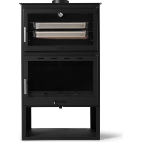 FOGARIS Estufa de leña con HORNO SARMIRA - modelo LEÑERO 15,3kW