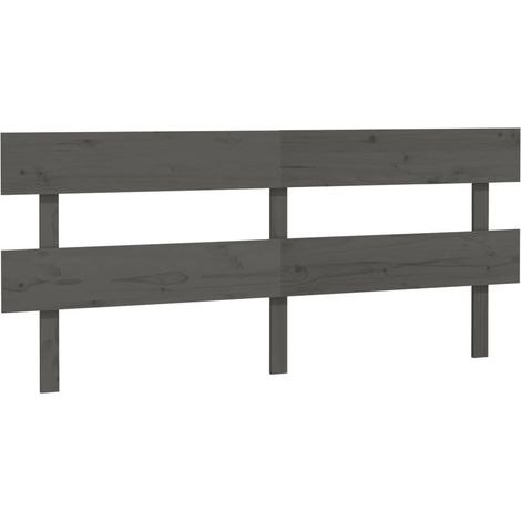 Maison Exclusive - Kopfteil Grau 204x3x81 cm Massivholz Kiefer