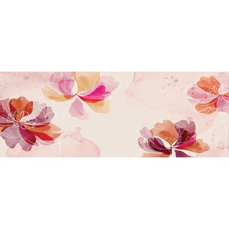 Tableau Fleurs de papier - 80x30cm - made in France (1/5)