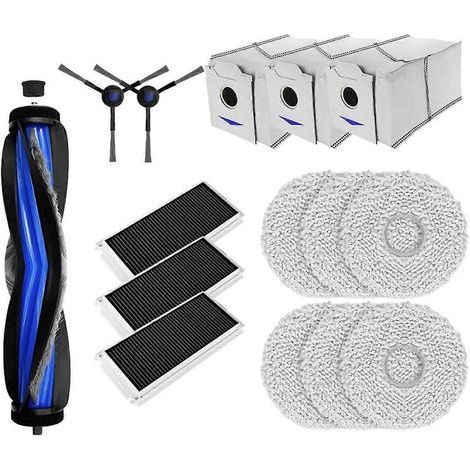 Accessoires pour aspirateur robot Ecovacs Debot N30 Omni/N30 Pro Omni : brosse latérale principale, filtre HEPA, chiffon anti-poussière (1/5)